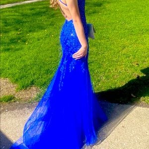 Royal blue prom dress
